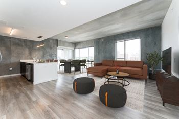 Large Living Room at South Falls Tower, Richmond, Virginia